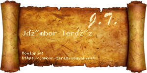 Jámbor Teréz névjegykártya