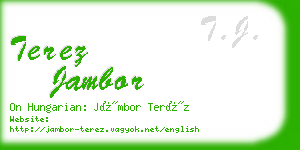 terez jambor business card